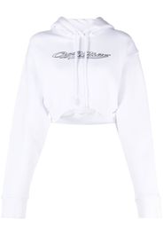 Off-White Bling cropped hoodie - Bianco