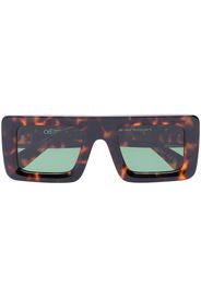 Off-White Leonardo rectangle-frame sunglasses - Marrone