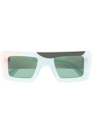 Off-White Seattle rectangle-frame sunglasses - Verde