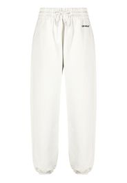 Off-White logo-embroidered track pants - Bianco