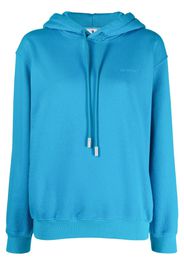 Off-White logo-embroidered hoodie - Blu