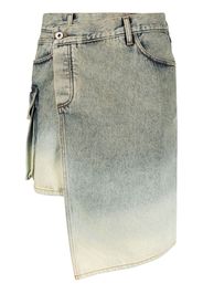Off-White Gonna denim asimmetrica - Verde