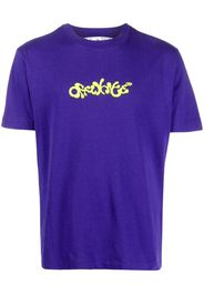 Off-White logo-print T-shirt - Viola