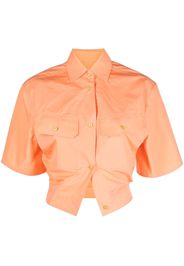 Off-White Toybox cinched cropped shirt - Arancione