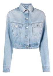 Off-White cropped denim jacket - Blu