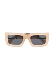 Off-White Boston logo-plaque sunglasses - Toni neutri