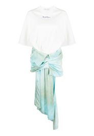 Off-White draped-skirt minidress - Bianco