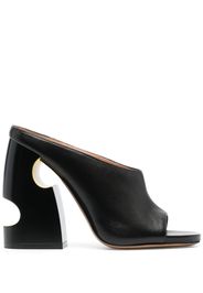 Off-White Pop Meteor 135mm leather mules - Nero