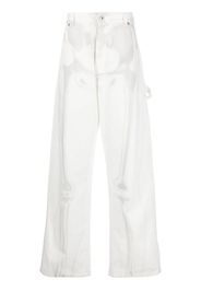 Off-White Body Scan-print wide-leg jeans - Bianco