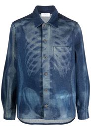 Off-White trompe-l'œil-print denim shirt - Blu