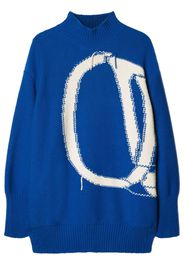 Off-White Maglione con logo - Blu