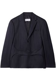 Off-White Blazer Shibori effetto jacquard con cintura - Nero