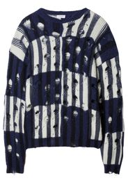 Off-White Maglione Shibori con effetto vissuto - Blu