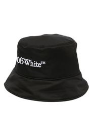 Off-White logo-embroidered bucket hat - Nero