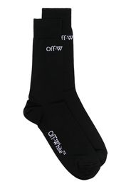 Off-White logo-jacquard cotton socks - Nero