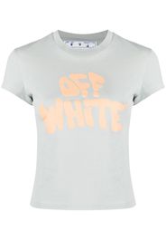 Off-White logo-print cotton T-shirt - 0631 MEDIUM GREY NU