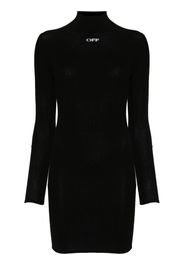 Off-White Abito corto Off Stamp con ricamo - Nero