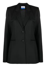 Off-White Blazer monopetto con revers a lancia - 1001 BLACK WHITE