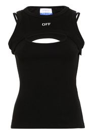 Off-White Top con ricamo - 1001 BLACK WHITE