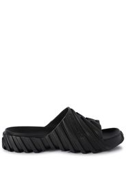 Off-White Sandali slides Exploration goffrati - Nero