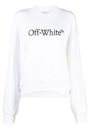 Off-White Bookish logo-print cotton sweatshirt - Bianco