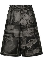 Off-White Xray jacquard-print shorts - 1400 BLACK WHITE NO COLOR