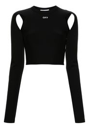 Off-White cut-out long-sleeve Tshirt - Nero