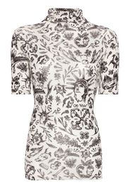 Off-White Tattoo tulle blouse - Bianco