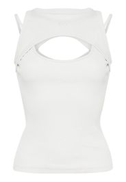 Off-White layered cut-out tank top - Toni neutri