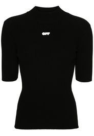 Off-White Top con applicazione - Nero