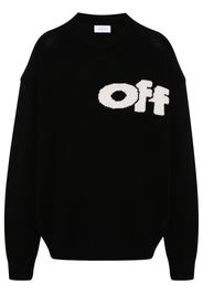 Off-White Maglione con logo - 100A BLACK - CREAM
