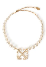 Off-White Collana Pearls Pave - Oro