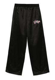 Off-White Pantaloni con ricamo - Blu