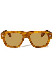 Off-White Occhiali da sole con effetto tartarugato - Marrone