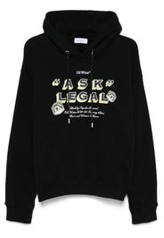 Off-White Felpa Ask Legal Skate con cappuccio - Nero