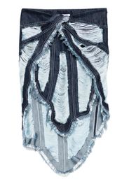 Off-White Minigonna con strappi - Blu