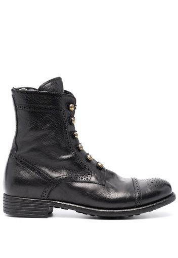 Officine Creative off-centre button boots - Nero