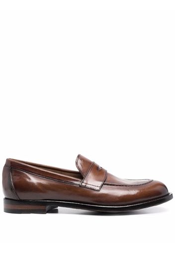 Officine Creative round-toe leather loafers - Marrone
