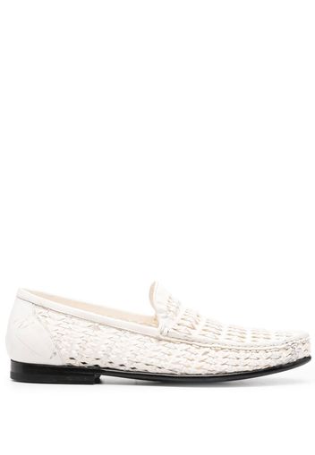 Officine Creative Libre woven leather loafers - Bianco