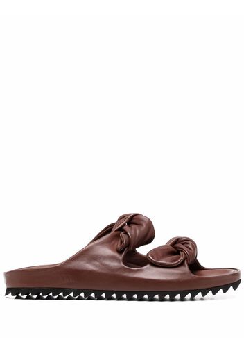 Officine Creative knotted-strap sandals - Marrone