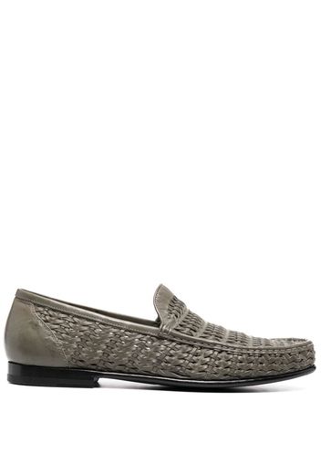 Officine Creative Libre woven leather loafers - Verde