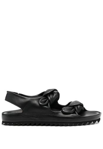 Officine Creative knot-detail leather slides - Nero