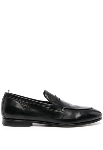 Officine Creative panel detail leather loafers - Nero