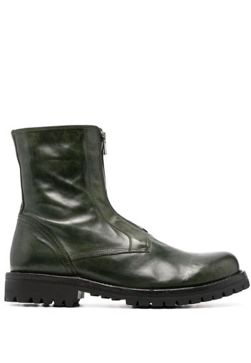 Officine Creative zip-up leather ankle boots - Verde