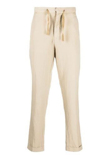 Officine Generale drawstring tapered trousers - Toni neutri