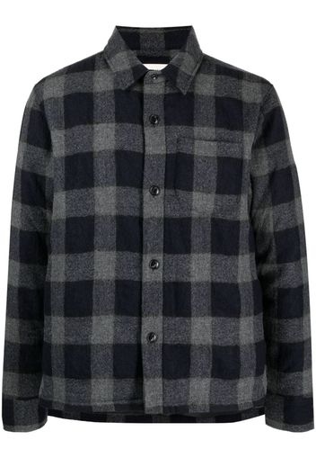 Officine Generale gingham-check virgin-wool jacket - Blu