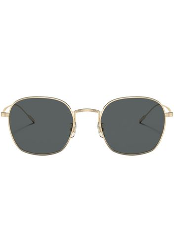 Oliver Peoples Adès square-frame titanium sunglasses - Oro