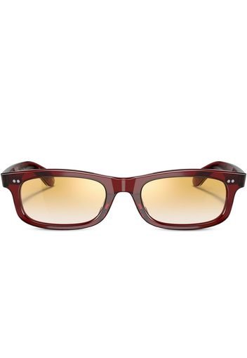 Oliver Peoples Fai rectangle-frame sunglasses - Rosso