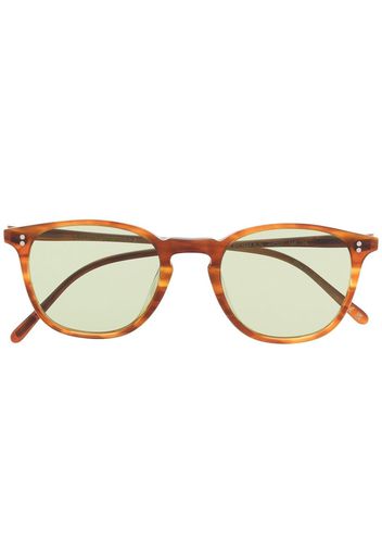 Oliver Peoples tortoiseshell-effect round-frame sunglasses - Marrone