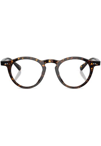 Oliver Peoples tortoiseshell club round-frame glasses - Marrone